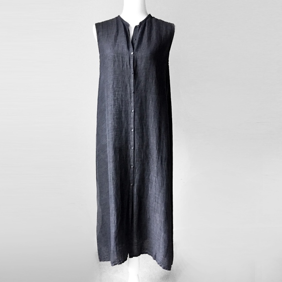Eileen Fisher Dresses & Skirts - EILEEN FISHER minimalist oversize linen vest dress